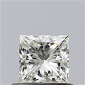 Diamante Natural 0.52 quilates, Princesa , Color K, claridad SI1 y certificado GIA