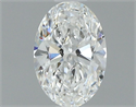 Natural Diamond 0.50 Carats, Oval with  Cut, F Color, VS2 Clarity and Certified by GIA