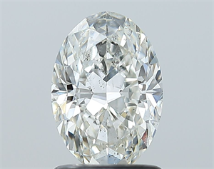 Picture of Natural Diamond 1.25 Carats, Oval with  Cut, H Color, SI2 Clarity and Certified by GIA