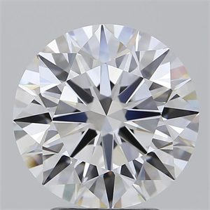 Picture of Lab Grown Diamond 3.08 Carats, Round with Excellent Cut, D Color, IF Clarity and Certified by GIA