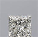 Natural Diamond 0.71 Carats, Princess with  Cut, H Color, IF Clarity and Certified by IGI