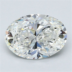 Foto Diamante Natural 1.70 quilates, Ovalado , Color H, claridad VS1 y certificado GIA de