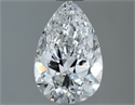 Natural Diamond 1.00 Carats, Pear with  Cut, D Color, SI2 Clarity and Certified by GIA