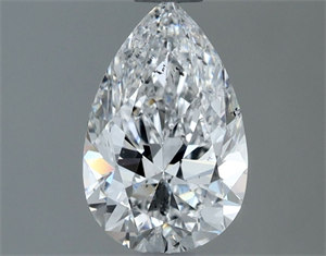 Picture of Natural Diamond 1.00 Carats, Pear with  Cut, D Color, SI2 Clarity and Certified by GIA
