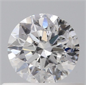 Natural Diamond 0.40 Carats, Round with Excellent Cut, D Color, I1 Clarity and Certified by GIA