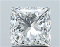 Natural Diamond 1.31 Carats, Princess with  Cut, F Color, VS1 Clarity and Certified by GIA