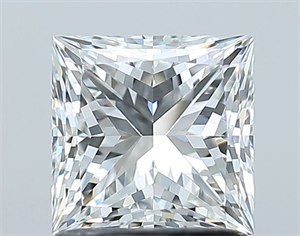 Picture of Natural Diamond 1.31 Carats, Princess with  Cut, F Color, VS1 Clarity and Certified by GIA