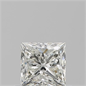 Natural Diamond 0.53 Carats, Princess with  Cut, J Color, VVS1 Clarity and Certified by GIA