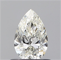 Natural Diamond 0.50 Carats, Pear with  Cut, I Color, SI1 Clarity and Certified by GIA