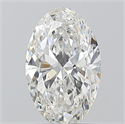 Natural Diamond 1.20 Carats, Oval with  Cut, G Color, SI1 Clarity and Certified by GIA