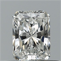 Natural Diamond 0.50 Carats, Radiant with  Cut, F Color, IF Clarity and Certified by GIA