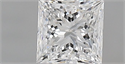 Natural Diamond 0.60 Carats, Princess with  Cut, E Color, VS2 Clarity and Certified by GIA