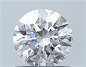 Natural Diamond 0.71 Carats, Round with Excellent Cut, E Color, SI1 Clarity and Certified by GIA