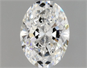 Natural Diamond 0.50 Carats, Oval with  Cut, E Color, VVS1 Clarity and Certified by GIA