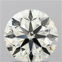 Natural Diamond 1.70 Carats, Round with Excellent Cut, K Color, SI1 Clarity and Certified by IGI