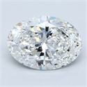 Diamante Natural 3.22 quilates, Ovalado , Color E, claridad SI1 y certificado GIA