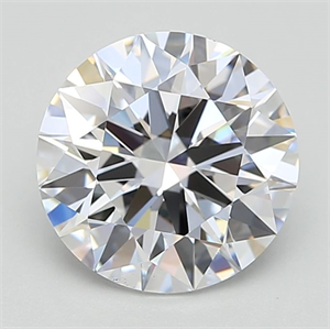 Picture of Lab Grown Diamond 2.01 Carats, Round with Excellent Cut, D Color, IF Clarity and Certified by GIA