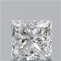 Natural Diamond 1.01 Carats, Princess with  Cut, H Color, SI1 Clarity and Certified by GIA