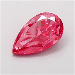 Picture of Lab Grown Diamond 2.53 Carats, Pear with  Cut, Fancy Vivid Pink Color, VVS2 Clarity and Certified by IGI