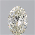 Natural Diamond 1.71 Carats, Oval with  Cut, K Color, VS1 Clarity and Certified by GIA