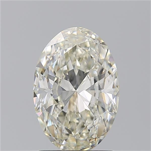 Picture of Natural Diamond 1.71 Carats, Oval with  Cut, K Color, VS1 Clarity and Certified by GIA
