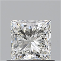 Natural Diamond 0.70 Carats, Princess with  Cut, I Color, VVS1 Clarity and Certified by GIA
