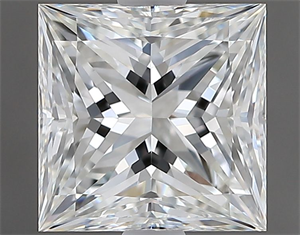 Picture of Natural Diamond 1.90 Carats, Princess with  Cut, H Color, IF Clarity and Certified by GIA