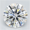 Lab Grown Diamond 1.66 Carats, Round with Excellent Cut, D Color, VVS1 Clarity and Certified by GIA