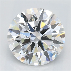 Picture of Lab Grown Diamond 1.66 Carats, Round with Excellent Cut, D Color, VVS1 Clarity and Certified by GIA