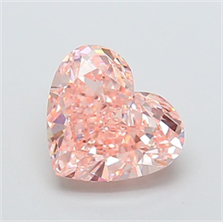 Picture of Lab Grown Diamond 4.09 Carats, Heart with  Cut, Fancy Vivid Pink Color, VVS2 Clarity and Certified by IGI