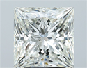 Natural Diamond 3.16 Carats, Princess with  Cut, J Color, SI1 Clarity and Certified by GIA