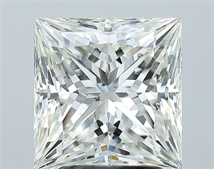 Picture of Natural Diamond 3.16 Carats, Princess with  Cut, J Color, SI1 Clarity and Certified by GIA