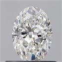 Natural Diamond 0.51 Carats, Oval with  Cut, F Color, VS1 Clarity and Certified by GIA