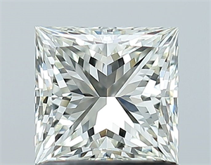 Picture of Natural Diamond 1.02 Carats, Princess with  Cut, H Color, VVS2 Clarity and Certified by IGI