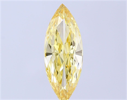Picture of Lab Grown Diamond 2.19 Carats, Marquise with  Cut, Fancy Intense Yellow Color, VS1 Clarity and Certified by IGI