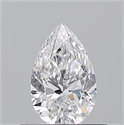 Natural Diamond 0.50 Carats, Pear with  Cut, D Color, VVS2 Clarity and Certified by GIA
