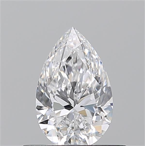 Picture of Natural Diamond 0.50 Carats, Pear with  Cut, D Color, VVS2 Clarity and Certified by GIA