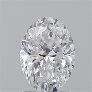 Picture of Natural Diamond 1.50 Carats, Oval with  Cut, E Color, SI2 Clarity and Certified by GIA