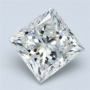 Picture of Natural Diamond 1.71 Carats, Princess with  Cut, I Color, VS1 Clarity and Certified by GIA