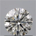 Natural Diamond 0.70 Carats, Round with Excellent Cut, H Color, VVS2 Clarity and Certified by IGI