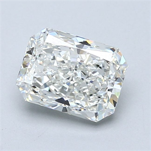 Picture of Natural Diamond 1.52 Carats, Radiant with  Cut, H Color, VVS1 Clarity and Certified by GIA