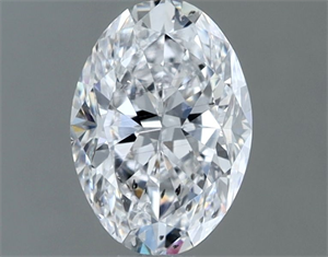 Picture of Natural Diamond 1.00 Carats, Oval with  Cut, D Color, SI2 Clarity and Certified by GIA