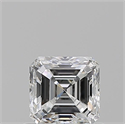 Diamante Natural 0.71 quilates, Asscher , Color E, claridad VVS2 y certificado GIA