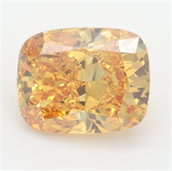 Picture of Lab Grown Diamond 2.09 Carats, Cushion with  Cut, Fancy Vivid Yellow Color, VVS1 Clarity and Certified by IGI