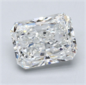 Natural Diamond 2.50 Carats, Radiant with  Cut, G Color, SI1 Clarity and Certified by GIA
