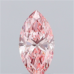 Picture of Lab Grown Diamond 1.51 Carats, Marquise with  Cut, Fancy Vivid Pink Color, VS2 Clarity and Certified by IGI