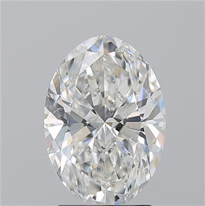 Foto Diamante Natural 2.50 quilates, Ovalado , Color H, claridad SI2 y certificado GIA de