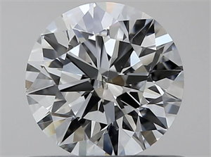 Picture of Natural Diamond 0.52 Carats, Round with Excellent Cut, K Color, SI2 Clarity and Certified by GIA