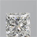 Natural Diamond 0.90 Carats, Princess with  Cut, J Color, VS1 Clarity and Certified by GIA