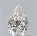 Natural Diamond 0.51 Carats, Pear with  Cut, H Color, VVS1 Clarity and Certified by GIA